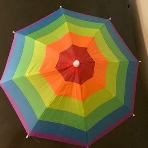 Rainbow umbrella hat - pride